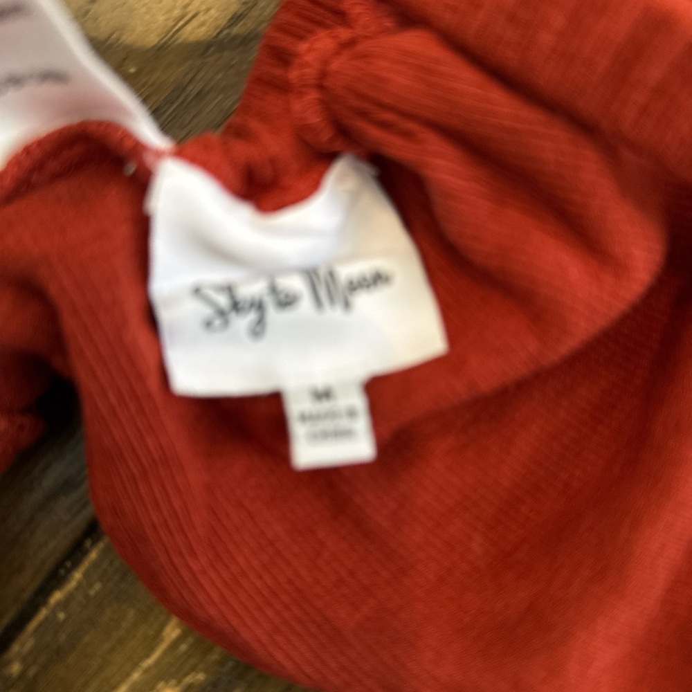 Stylish Red Top by Sky & Moon